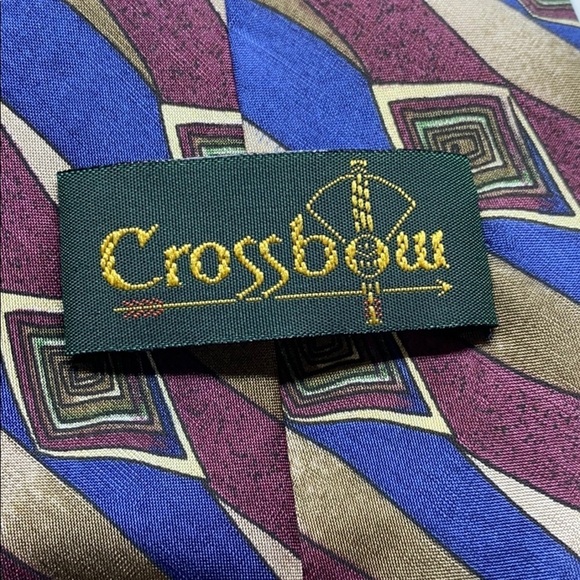 Crossbow vintage tie 80s throwback 100% silk - Picture 2 of 5